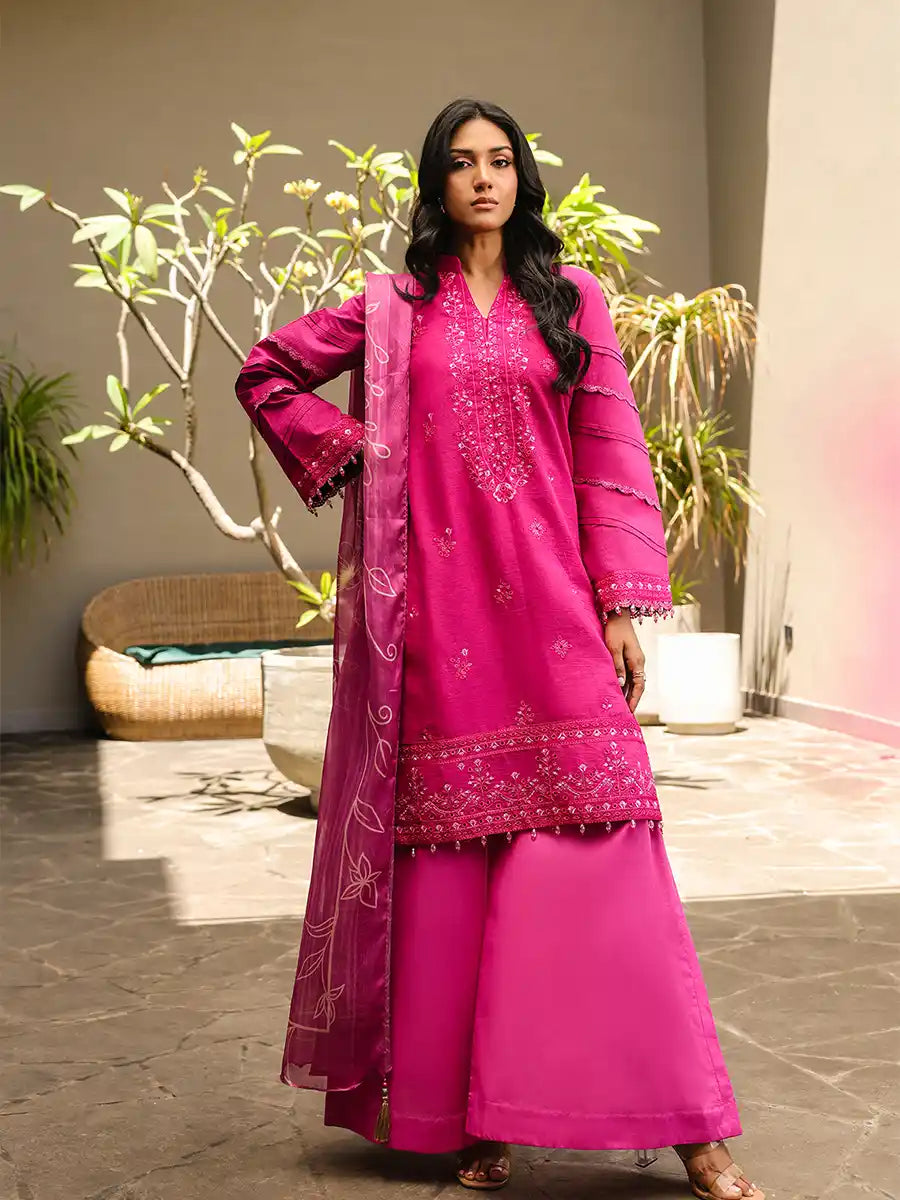 3PC Unstitched Embroidered Lawn Suit (ALM069) 3PC Unstitched Embroidered Lawn Suit (ALM069)