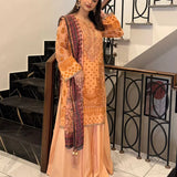 3PC Unstitched Festive Embroidered Suit (SUNW7JI085)