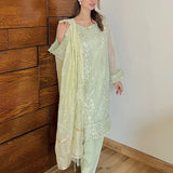 3PC Unstitched Festive Embroidered Suit (SUNW7NO096)