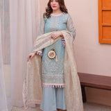 3PC Unstitched Festive Embroidered Suit (SUNS7JI064)