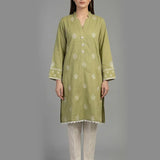 2PC Stitched Cotton Viscose Embriodered Suit (AIZ2PEC309)