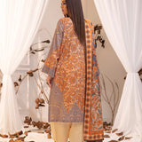 LUXURY KHADDAR EMBROIDERED SHIRT WITH SHAWL & DYED TROUSER