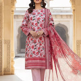 3PC Unstitched Printed Cambric Suit (SSW6U3P385)