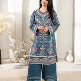 2PC Stitched Khaddi Net Embroidered suit (WRS2SA24AN28)