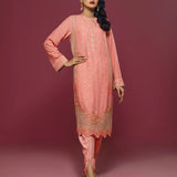 2PC Stitched Chiffon Embroidered Suit