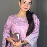 3PC Unstitched Festive Embroidered Suit (SUNW7NO093)