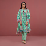 3pc Unstitched - Printed Cambric Suit