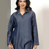 1PC Stitched Basic Denim Shirt (WP7L1PBE486-A)