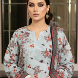 3PC Unstitched Printed Cambric Suit (SSW6U3P323)