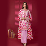 3pc Unstitched - Printed Lawn Suit