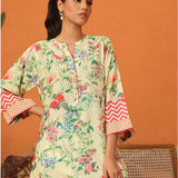 1pc - Stitched Basic Printed Texture Lawn Shirt