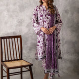 3pc Unstitched - Printed Cambric Suit