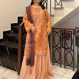 3PC Unstitched Festive Embroidered Suit (SUNW7JI085)