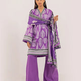 3PC UNSTITCHED - PRINTED CAMBRIC LAWN SUIT