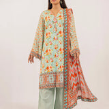 3PC UNSTITCHED - PRINTED CAMBRIC LAWN SUIT