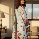 3PC Unstitched Printed Cambric Suit (SSW6U3P323)