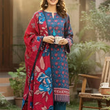 3PC Unstitched Khaddar Printed Suit (SSW6U3P845)