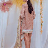 3PC Unstitched Printed Lawn Silk Suit