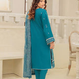 3PC Unstitched Cambric Embroidered Mukesh Dupatta SUIT (UNS7MK012)