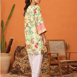 1pc - Stitched Basic Printed Texture Lawn Shirt