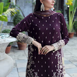 FESTIVE FORMAL CHIFFON EMBROIDERED SUIT