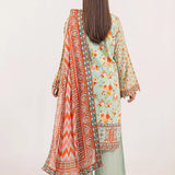 3PC UNSTITCHED - PRINTED CAMBRIC LAWN SUIT