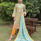 3PC STITCHED LUXURY CAMBRIC EMBROIDERED SUIT