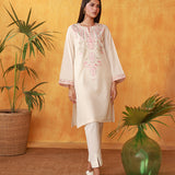 1pc - Stitched Basic Signature Embroidered Texture Lawn Shirt