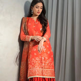 3PC Unstitched Festive Embroidered Suit (SUNW7JI077)
