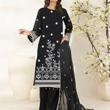 3PC Unstitched Lawn Embroidered Suit (ABW013)