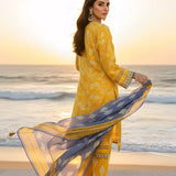 3PC Unstitched Printed Silk Lawn Suit (SUNS7ASI300)
