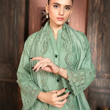 3PC Stitched Cambric Embroidered Suit (PML3PBC296)