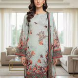 3PC Unstitched Printed Cambric Suit (SSW6U3P323)