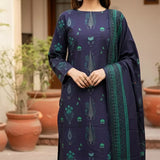 3PC Unstitched Khaddar Printed Suit (SUNS7ASI517)
