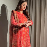 3PC Unstitched Festive Embroidered Suit (SUNW7JI077)