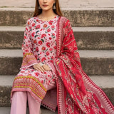 3PC Unstitched Printed Cambric Suit (SSW6U3P385)