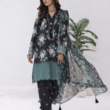 UNSTITCHED 3PCS PRINTKARI EMBROIDERED SUIT