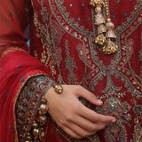 3PC UNSTITCHED FESTIVE EMBROIDERED SUIT (NO013)