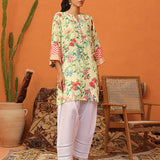 1pc - Stitched Basic Printed Texture Lawn Shirt