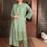 3PC Stitched Cambric Embroidered Suit (PML3PBC296)