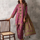 3pc Unstitched - Printed Cambric Suit