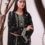 MONOCHROME EMBROIDERED LAWN SUIT