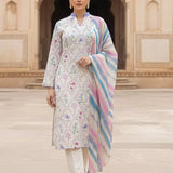 3PC Unstitched Printed Cambric Suit (SSW6U3P394)