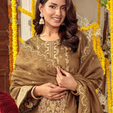 3PC Unstitched Festive Embroidered Suit (SUNW6NO044)