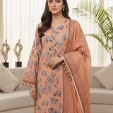 3PC Unstitched Printed Cambric Suit (SSW6U3P322)
