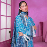 3pc Unstitched - Printed Lawn Suit