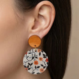 Petal Noir Earring