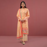 3pc Unstitched - Printed Cambric Suit