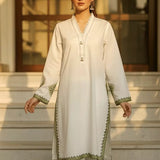 2PC Stitched Cambric Embroidered Suit (AIZ2PEC310)