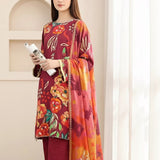 3PC Unstitched Printed Khaddar Suit (SSW6U3P803)